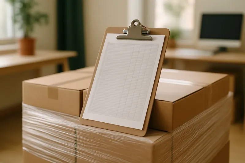 manifiesto con la lista de artículos de un lote de devoluciones antes de repartirlos en cajas